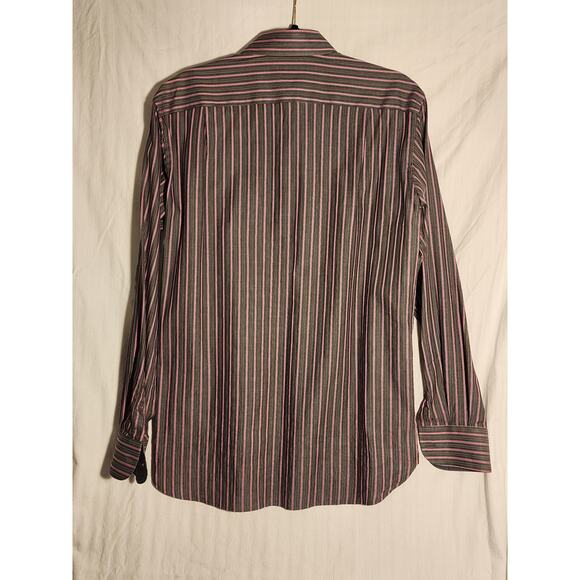 HAMMER MADE Men's Long Sleeve Pink & Gray Button Up Size 39/15.5 - Picture 4 of 11